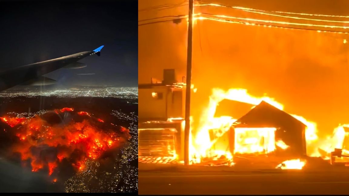 ¡De terror! Videos muestran el daño devastador que ha sufrido Los Ángeles debido a múltiples incendios forestales