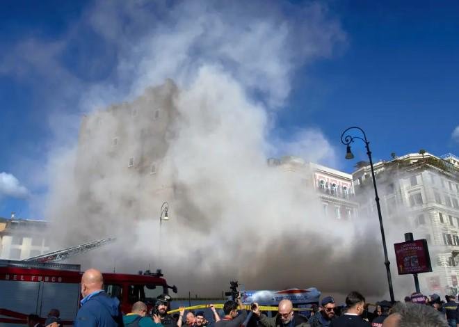 Muere trabajador tras ser rescatado de los escombros de una torre que se derrumbó en Roma