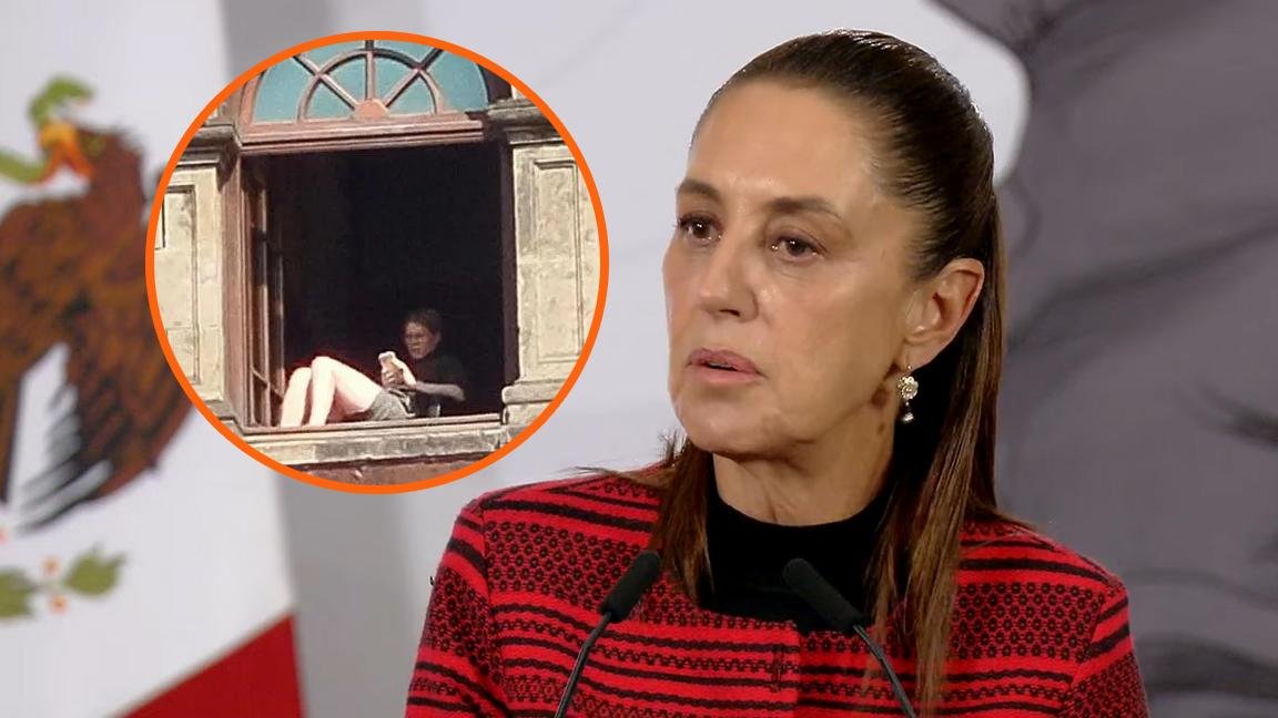 Mujer que tomó el sol en Palacio Nacional sí es real y ya fue sancionada: Sheinbaum